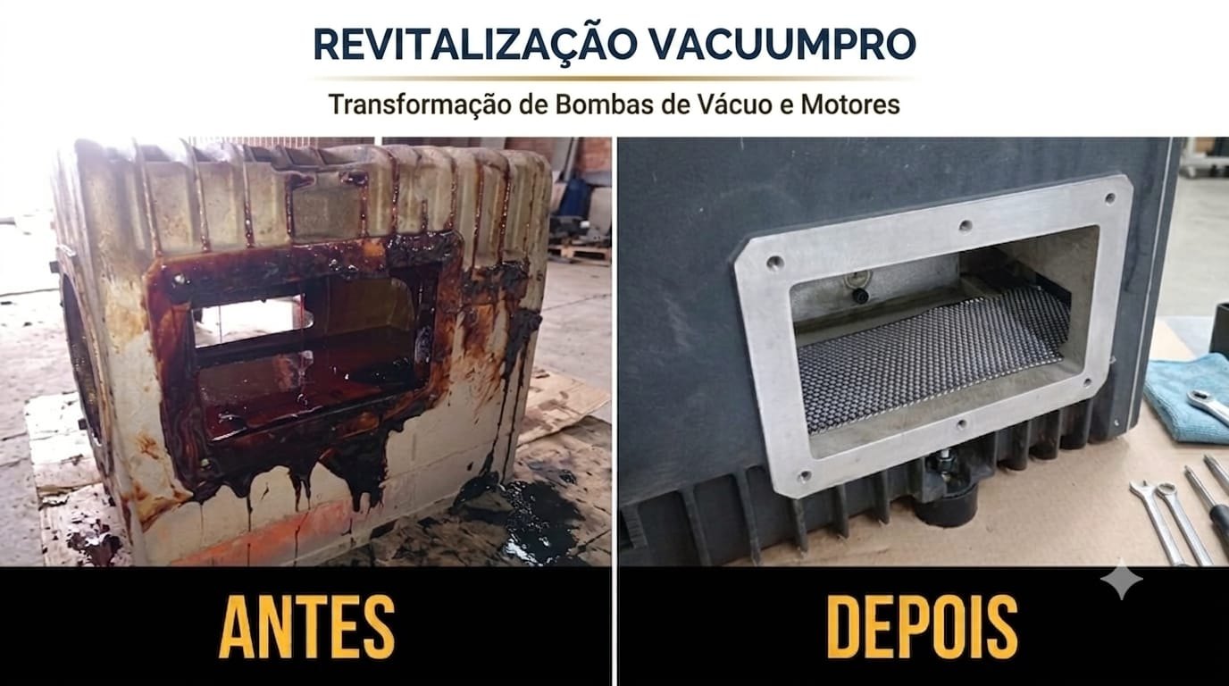 Antes e depois: Conjunto interno da bomba