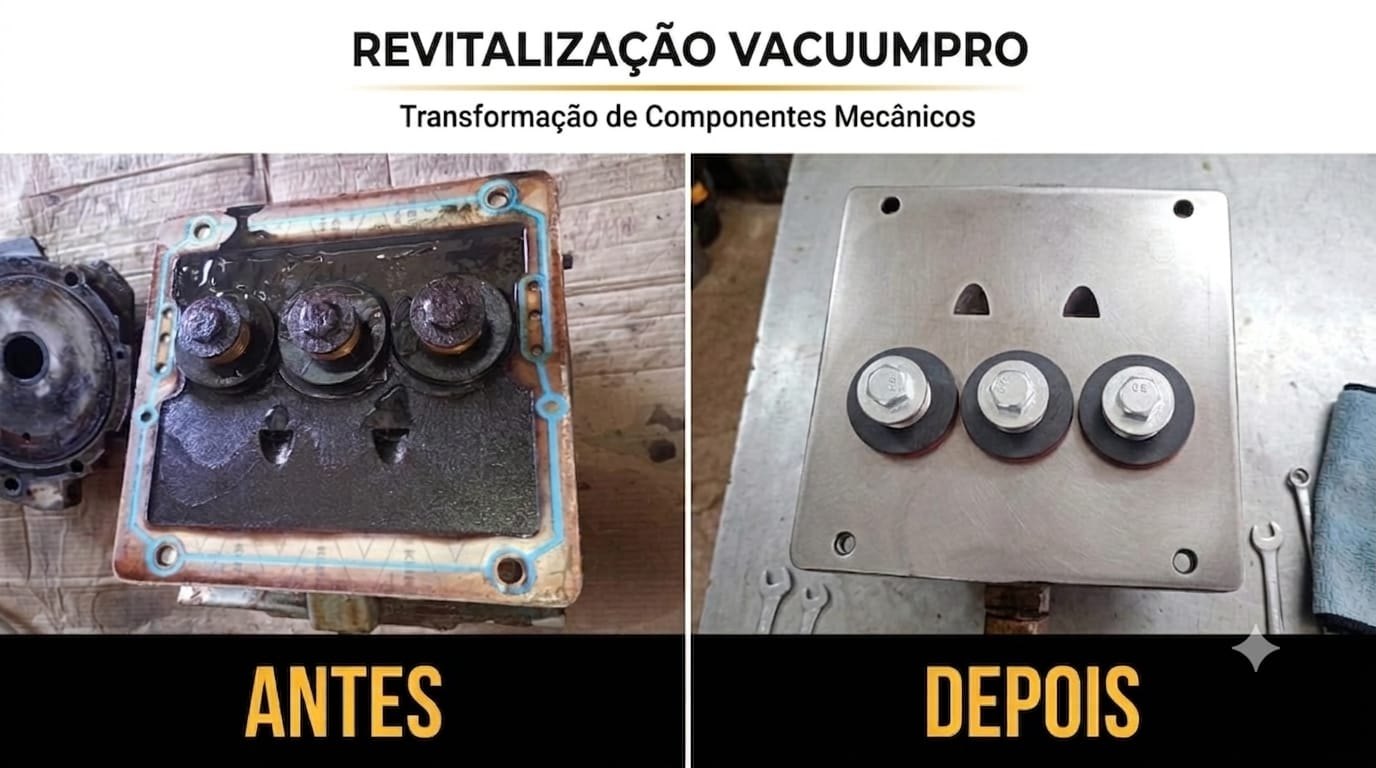 Antes e depois: Superfície e elementos de fixação